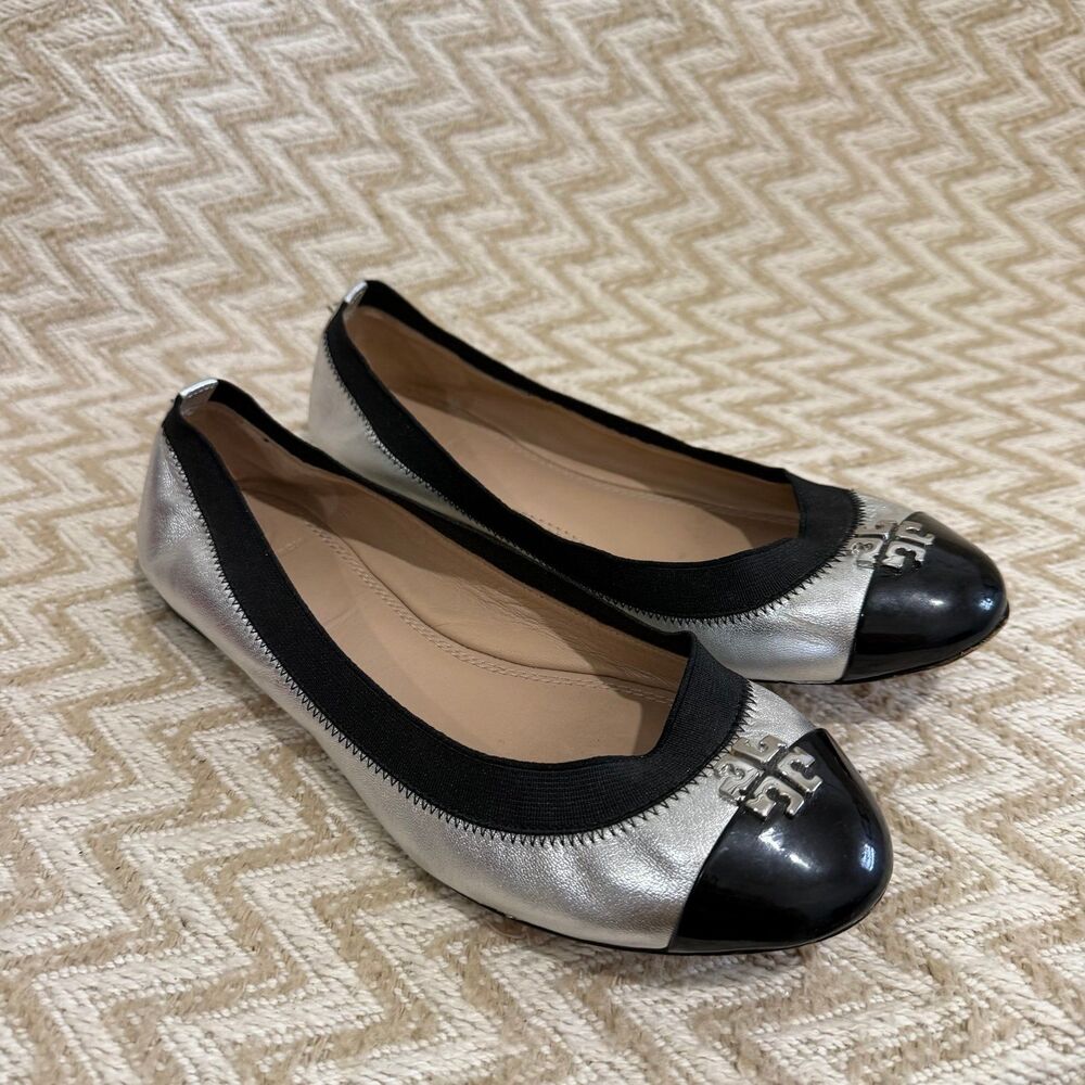 Tory Burch Women’s Jolie Leather Ballet Flats